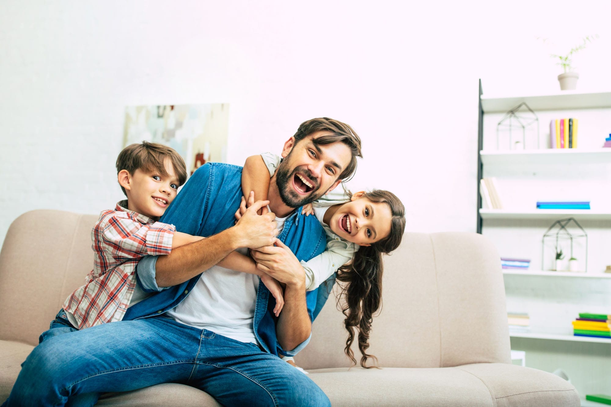 fathers enjoying time with his kids